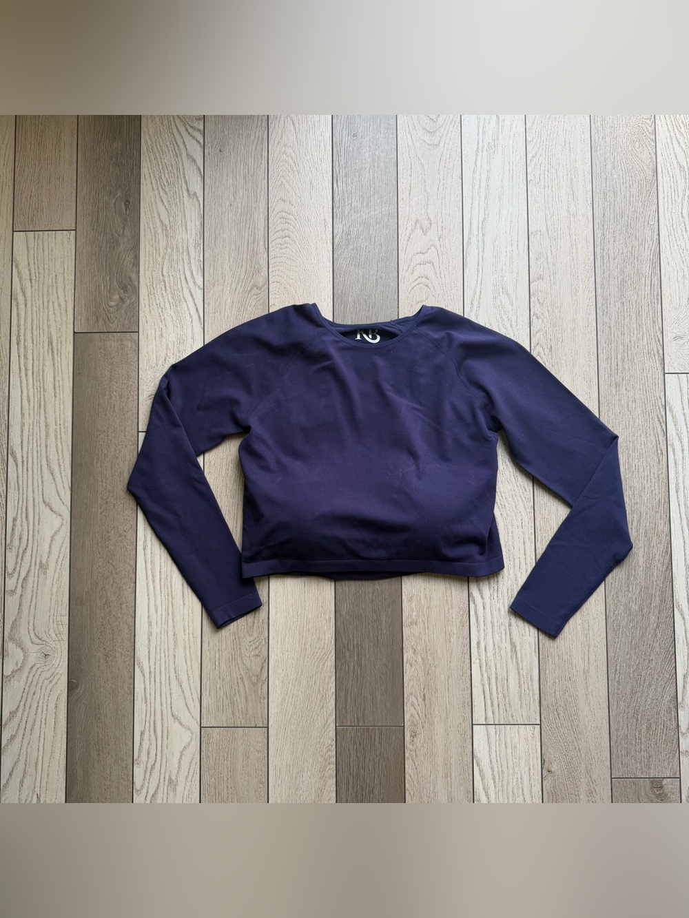 Kindred Bravely Maternity Women’s Sublime Bamboo Navy Long-Sleeve Cropped Top XL